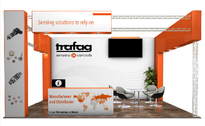 Trafag exhibition stand: Experience sensors and controls at international trade fairs