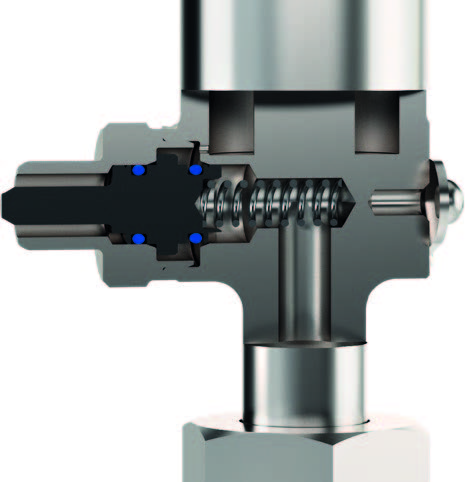 Graphic: Integrated valves save sealing points and enable a more compact design.