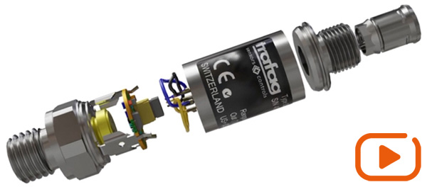 Exploded view of a Trafag pressure transmitter