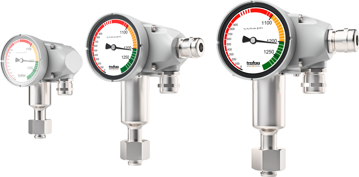 The complete portfolio: 8719 gas density monitor with up to five switching outputs, 8729 hybrid gas density monitor with additional analog output and 8739 hybrid gas density monitor with additional digital output (Modbus/RS485).