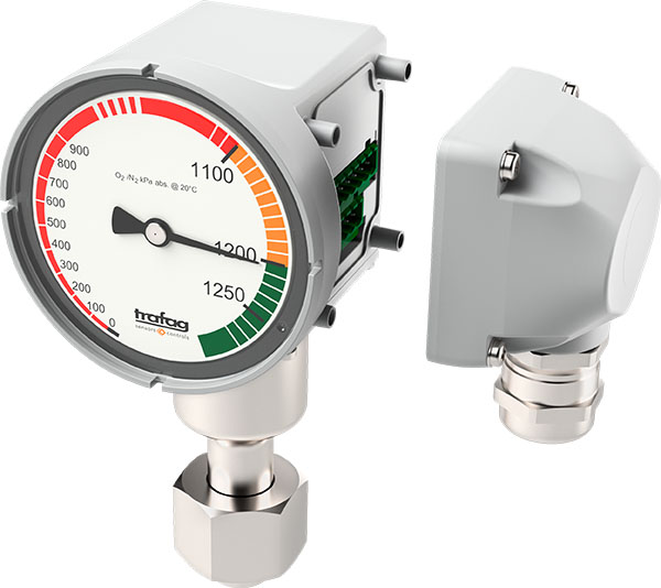 Trafag gas density monitor: Pre-assembled connector housing enables simple cabling.