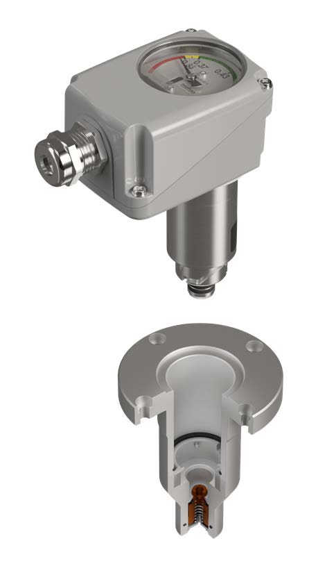 Gas density monitor from Trafag with pressure chamber direct installation process connection