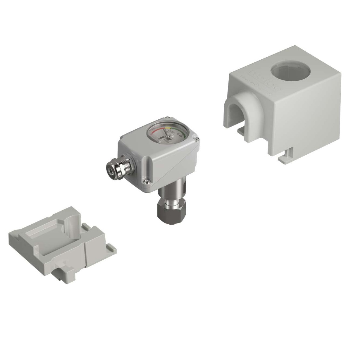 Gas density monitor from Trafag with thermal foam cover