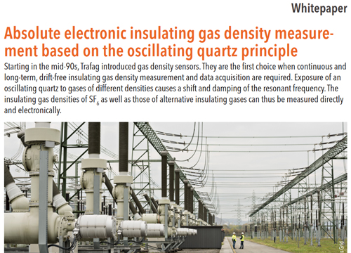 Couverture du livre blanc "Mesure &eacute;lectronique absolue de la densit&eacute; des gaz isolants bas&eacute;e sur le principe du quartz oscillant".